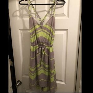 Midi dress lime and grey